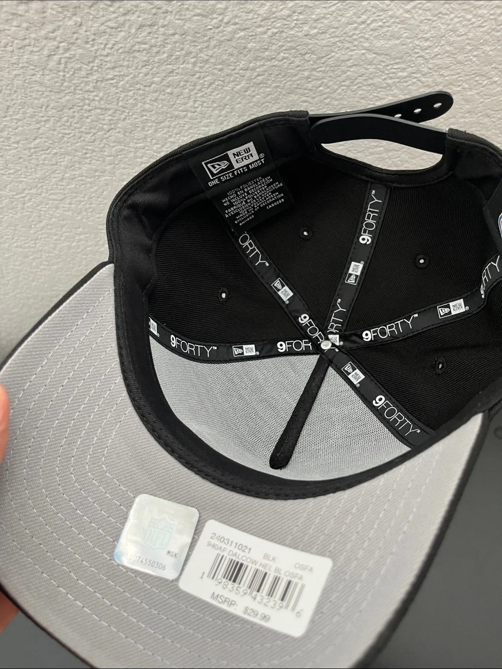 New Era Black Dallas Cowboys Football 9FORTY Adjustable Hat